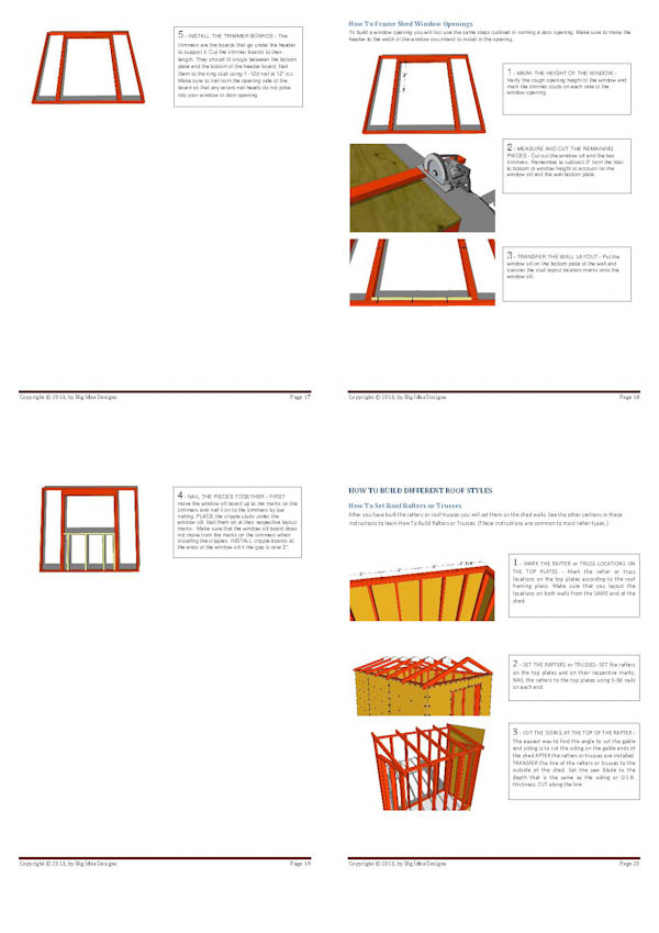 How To Build a Shed Book Pages 17-20